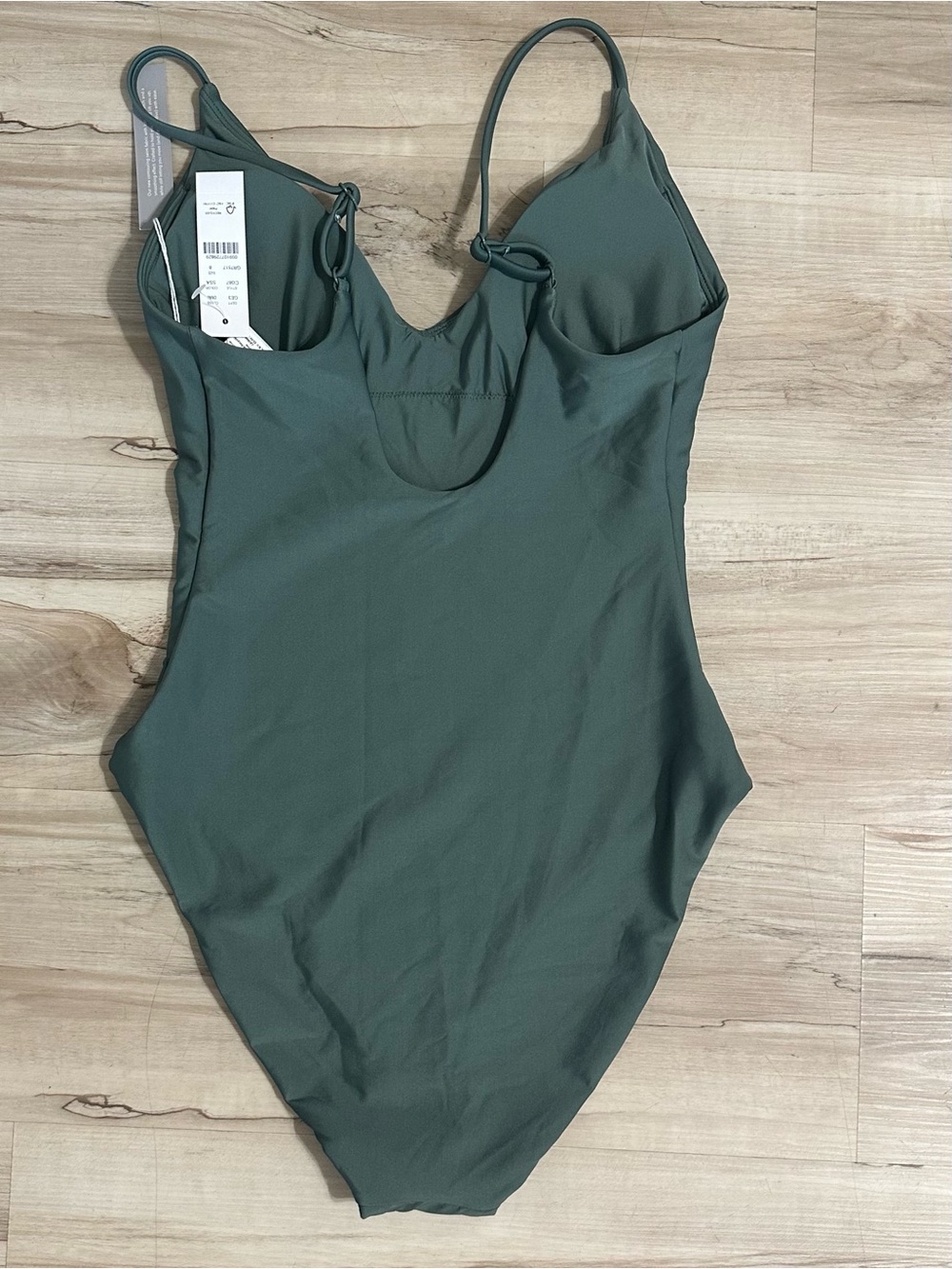 J Crew Simply Sage Green Lana One Piece in Classic Sculpt Womens Size 8 new - Picture 8 of 9